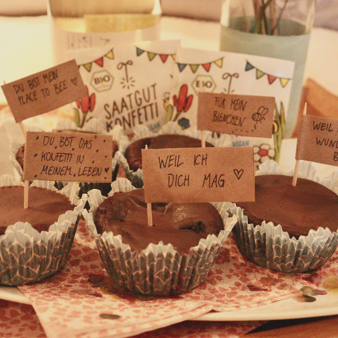 Rezept: Vegane Himbeer-Schoko Muffins zum Valentinstag