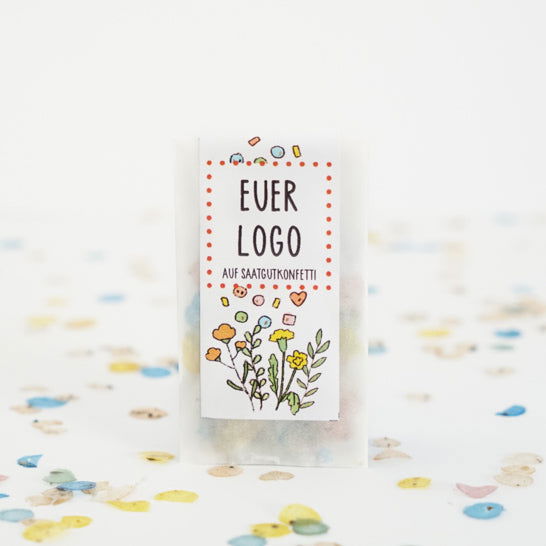 Give-Away im eigenen Design (Test) - Saatgutkonfetti  data-zoom=