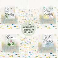 Liebe Worte Edition (4x5g) - Saatgutkonfetti 
